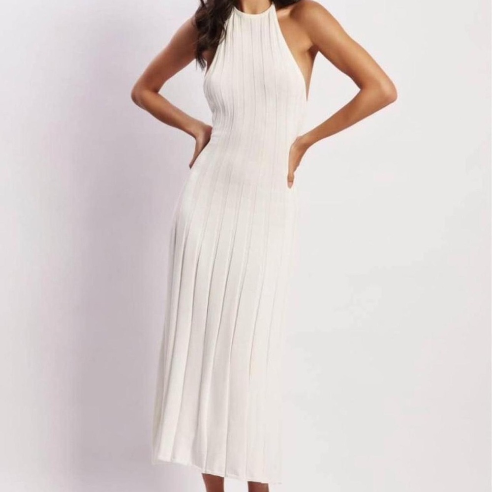 Meshki Cream Knit Dress